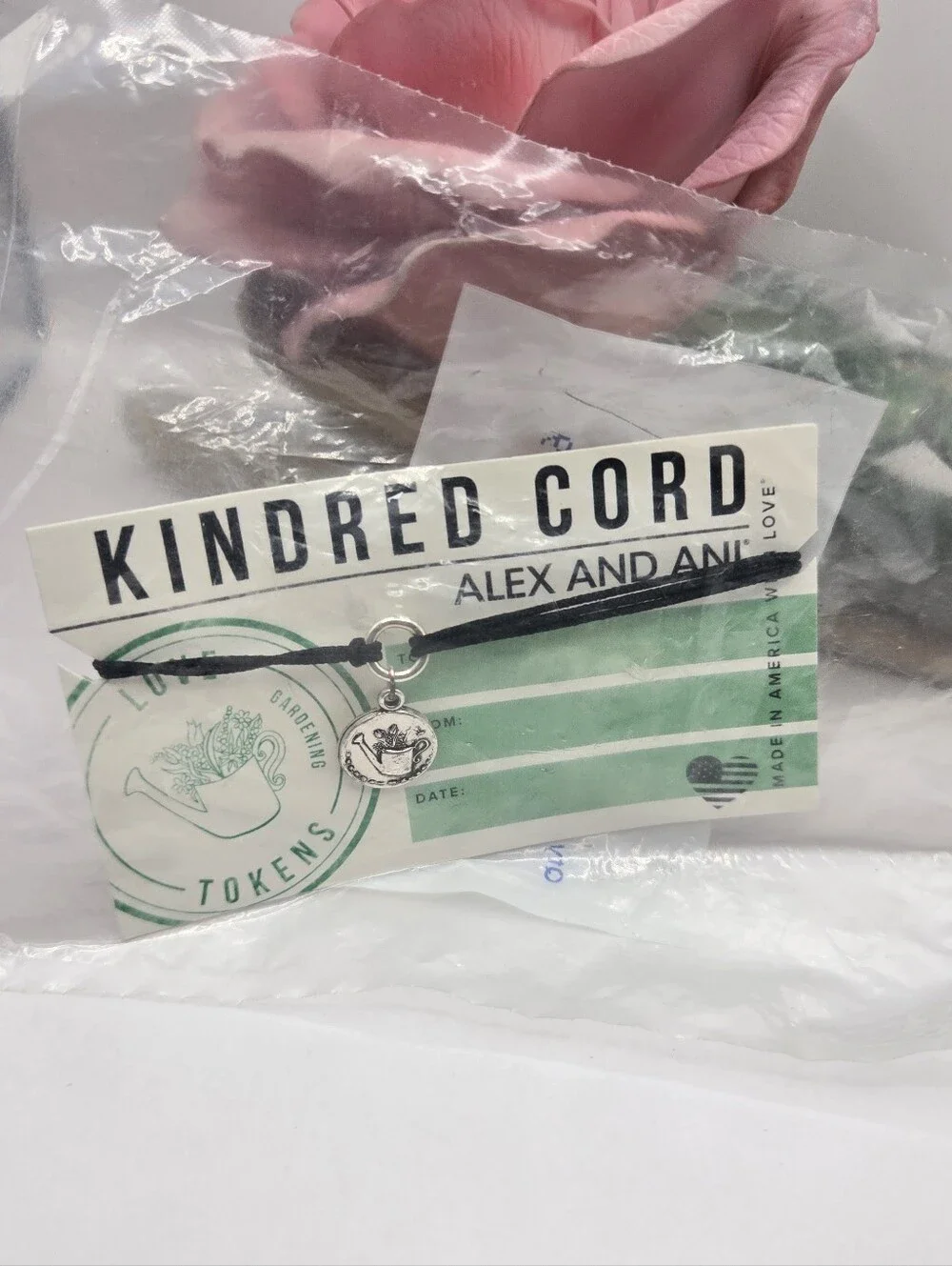 Alex and Ani Kindred Cord Bracelet in Black with Silver Charm